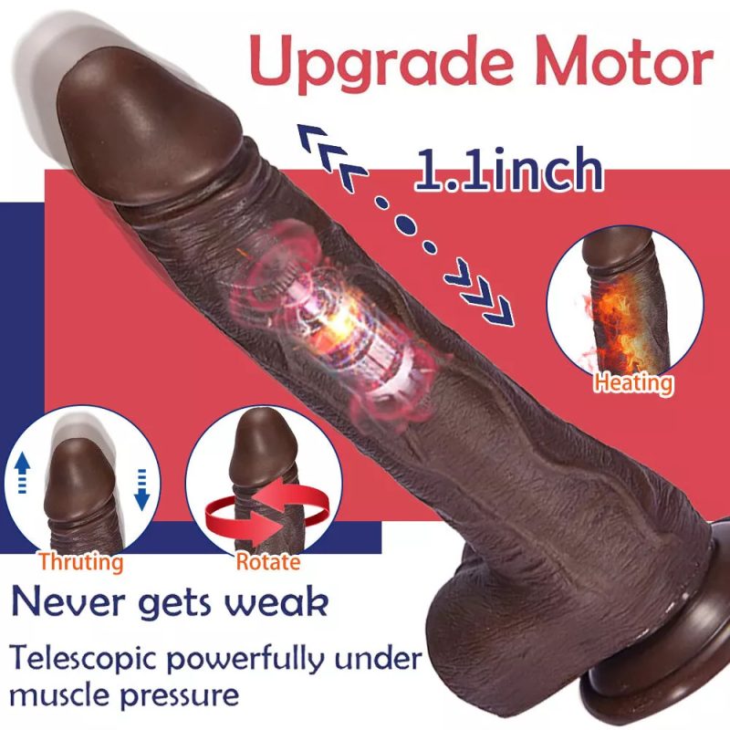 Suitable for women thrust rotating heating vibration suction cup dildo - Image 5