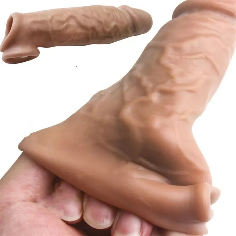 Peni Sheath Enlarger Male Peni Sleeve Girth Reusable Condoms - Image 7