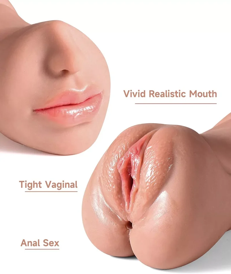 3 in 1 Realistic Oral Vagina Anal Pocket Pussy Male Masturbator Sex Toys for Men - Image 3